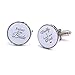 LParkin Wedding Gift Cuff Links -Father of the Bride ; Daddy I love you first (White)