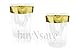 buyNsave Clear with Gold Heavyweight Plastic Elegant Disposable Tumblers, Wedding Party Elegant Tumblers, Inspiration Collection (40, 10oz. Tumblers)