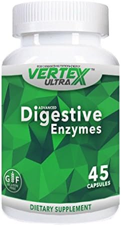 Vertex Ultra - Advanced Digestive Enzymes - Dietary Health Supplement - 45 Capsules