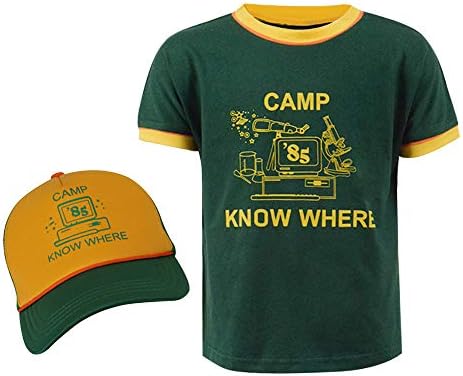 Flyer Dustin Shirt Camp Know Where T-Shirt with Mesh Adjustable Baseball Cap for Kids