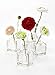 Serene Spaces Living Glass Bottle Bud Vases Set of 6, Vintage Square Bottle Style - Elegant Vases, 4.5