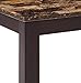 Monarch 3-Piece Cappuccino Square Table Set with Marble Top