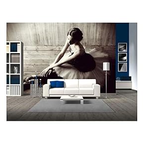Professional Ballet Dancer Resting After The Performance - Removable Wall Mural | Self-Adhesive Large Wallpaper - 66x96 inches