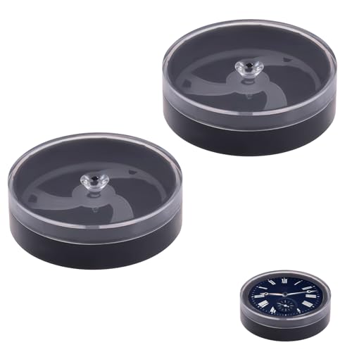 CYUXING 2Pcs Portable Watch Dial Storage Box, Dust-Proof & Scratch-Proof Watch Movement Holder Supplies Case Holder Supplies Travel Watch Tool Moderate Size & Easy to Carry