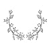 Ear Climber Earrings Flower Ear Crawler Earrings - S925 Sterling Silver Post Cubic Zirconia Ear Cuff Earrings Silver Tone