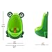 IVYRISE Frog Children Toilet Potty Training Urinal Kids Toddler Pee Trainer Bathroom with Funny Aiming Target(Green)