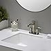 KRAUS Elavo 17-inch Square Undermount White Porcelain Ceramic Bathroom Sink with Overflow, KCU-231