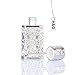 H&D Silver Vintage Refillable Perfume Bottle Empty Glass Decor for Travel 2ml
