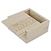 TOOGOO(R) Wooden Box Small Plain Wooden Storage Box Case for Jewellery Small Gadgets Gift Wood Color