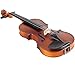 ADM 1/4 Size Handcrafted Solid Wood Student Acoustic Violin Starter Kit for Kids(with Hard Case, Bow, Rosin, Tuner, Shoulder rest, Fingerboard Sticker), Red Brown