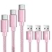 USB Type C Cable, BRG USB C Cable (USB 2.0) 3 Pack (1ft,4ft,6ft) Nylon Braided USB C to USB AFast Charger Cord Compatible Samsung Galaxy S9 8Plus Note9 8, LG V20, Moto Z2