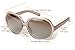corciova Simple Casual Women's Polarized Sunglasses Uv400 Dark Champagne Frame Brown Lens
