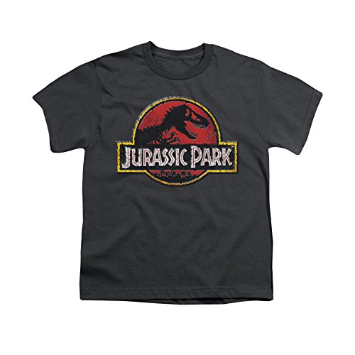 JURASSIC PARK/STONE LOGO - S/S YOUTH 18/1 - CHARCOAL - XL