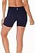 90 Degree By Reflex Womens High Waisted Biker Shorts Ribbed Workout Yoga Running Tummy Control Spandex Short - Midnight Navy - Large