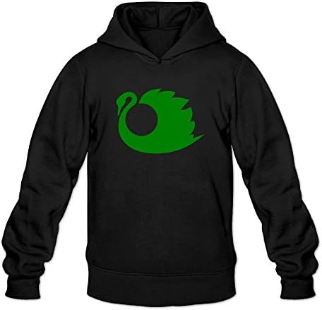 Gzhouqube Green Swan Men's Casual Hat Without Pocket Sweatshirt M Black