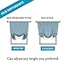 H.VERSAILTEX Thermal Insulated Blackout Tie Up Curtains Adjustable Window Shade for Living Room, Rod Pocket 2-Pack, 42 x 63 Inch Long - Solid in Stone Blue