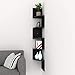 Homdox Corner Shelf, 5 Tier Corner Shelves Zig Zag Wall Mount Shelves Floating Shelves for Living Room, Bedroom, Bathroom, Office, Kitchen (Black)