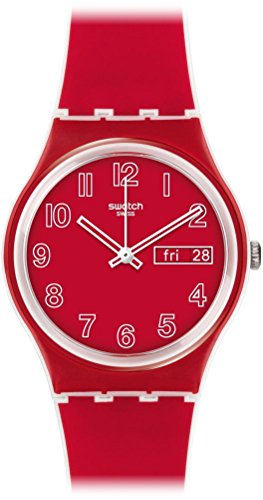 Swatch  poppy field  quartz plastic and silicone casual…
