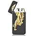 Pard Tiger Windproof Cross Arc Lighter, USB Rechargeable Flameless Electronic Pulse Arc Cigarette Lighter, Black