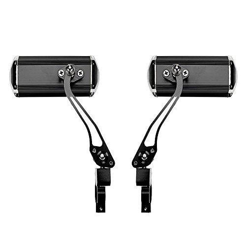 Youzpin 2Pcs Adjustable 360 Dgree Rotating Mountain Road Bike Safty Rear View Mirror, Flexibility Bicycle Handlebar Rearview Mirror Cycling Wide Angle Handlebar End Rear Back View Aluminum