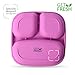 GET FRESH Bamboo Kids Divided Plates Set 2-Pack 3-Compartment Plates for Kids Meals Reusable Dinnerware