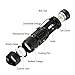 XY ZONE Mini 1200LM CREE Q5 Zoomable LED Flashlight Hiking Torch Lamp Black 3 Modes