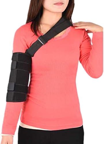 ILOLSports Adjustable Upper Arm Fracture Support Brace Shoulder Brace Arm Sling, One Piece (l)