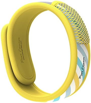 Auberge Natural Mosquito Repellent Bracelet Bands 2 Refills,100% Natural Insect Repeller,No Spray Pest Control Safe For Babies,Kids,Perfect for Outdoor (Yellow)