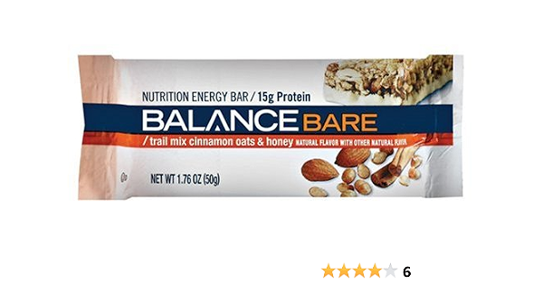 Balance bar trail Mix cinnamon oats&Honey Energy bar protein Blend (soy nuggets (soy protein isolate, tapioca starch, salt) cal (750049597350)