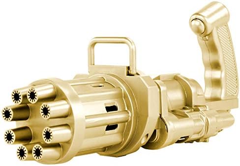 シャボン玉 シャボン玉製造機 ガトリング銃形 電動 プラスチック おもちゃ 面白い 扇風機付き 自動式シャボン バブルガン お風呂 キャンプ 外遊び アウトドア 子供 誕生日 プレゼント ゴールド