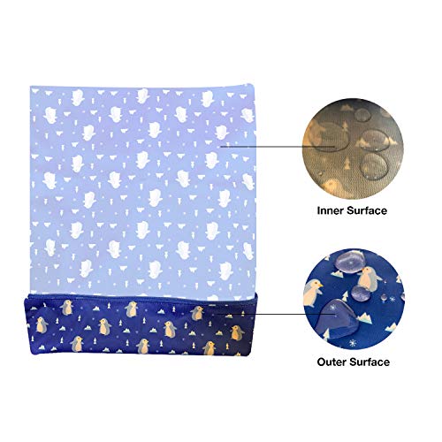 Washable and Reusable Wet Bag, Diaper Bag, Water Resistant Swimming Bag, Travel Toiletries Pouch, Yoga Gym Bag, Penguins, 1 Pcse 12.6'' x 16.5'' - Thumbnail 5