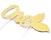 Mermaid One Cake Topper 1st First Birthday Party Supplies Handmade Double Sided Gold Glitter Stock