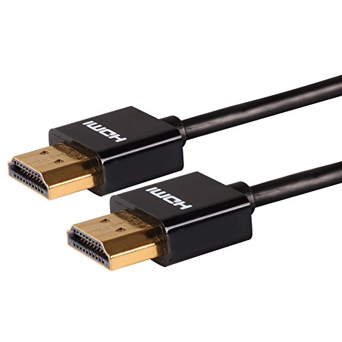GKCity(2-Pack) Ultra Slim HDMI cable - 18 Gbps High-Speed Supports Full 1080P, 4K, Ultra HD, 3D, Ethernet, and Audio Return Channel - 5 Feet(Black)