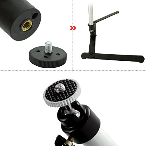 LS Photography Table Top Travel Tripod Copy Stand with Rotatable Ball Head Mount for Compact Camera & Camcorder, Includes Phone Holder Clip for Android, iPhone, and Other Smart Phones, LGG717 - Thumbnail 4