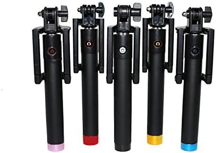 Perfect Bluetooth Selfie Stick, XSarmor Best Wireless Selfie Stick NEXT GEN MODEL. Bluetooth Remote Shutter. Love It Or Return It! Smallest Extendable Selfie Stick Fits In Your Pocket. -Red