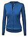MBJ WSK781 Womens Keep It Classic Crew Neck Cardigan M Teal