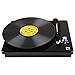 Miric Turntable, Record Player 3 speed with Dual Stereo Speakers, Belt Drive Turntable with USB Recording