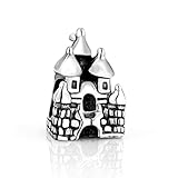 Princess Castle Bead 925 Sterling Silver Charm Bead Fit European Pandora Charms Bracelet