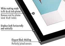 Americanflat 8x8 Picture Frame in Black - Use as