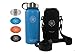 Smart Flask Stainless Steel Water Bottle, Wide Mouth, Vacuum Insulated, Includes Carrying Pouch with 59 inch Shoulder Strap, Rugged Leakproof Stainless Steel Lid, and Flip Top Coffee Lid