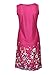Finego Women Casual Beach Sleeveless Floral Pleated Tank Dress