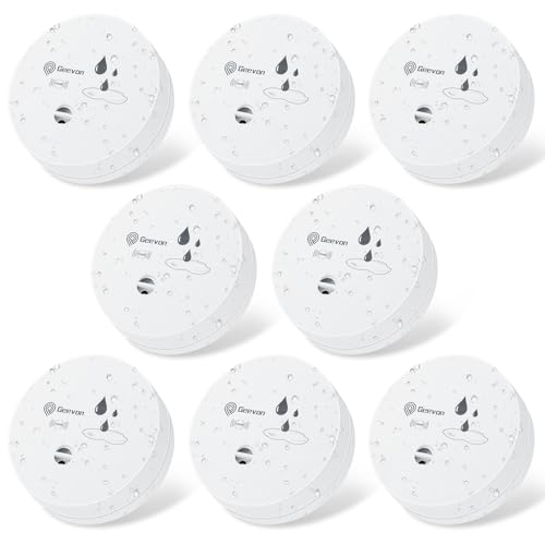 Geevon Wassermelder Wasseralarm, 100dB Wasserwarner, Wassersensor Alarm