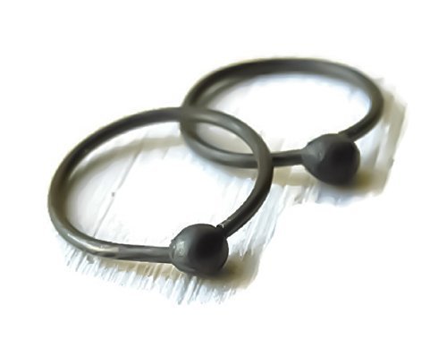 Amazon Com Black Sterling Silver 1 Or 2 Ball End Men Women