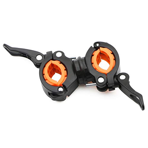 Flashlight Holder, 360º Degree Rotation Bicycle Bike LED Light Flashlight Torch Mount Clamp Clip Holder Grip Bracket, Pack of 4 - Thumbnail 3