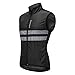 WOSAWE Men's High Visibility Cycling Wind Jacket Water Resistance Reflective Windbreaker