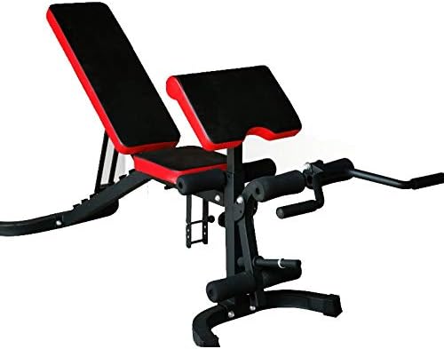 Fitness Weight Bench,dumbbell Bench Flat Incline Decline Utility Exercise Equipment With Leg Extension For Home Gym Ab Exercises Black