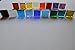 FortySevenGems 100 Pieces Stained Glass Mosaic Tiles 1/2-Inch Orange Cathedral Glass