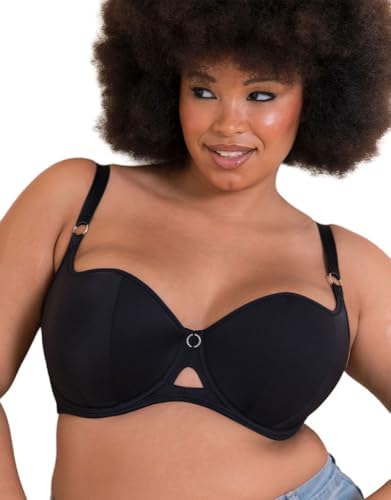 Curvy Kate Smoothie Spacer Moulded T-Shirt Plunge Bra Black at
