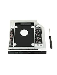 highfine adaptador universal 9.5 mm SATA a SATA 2 nd SSD HDD Disco Duro Caddy Bandeja Carcasas para portátil DELL, HP, Lenovo, ThinkPad Acer Gateway, Asus, Sony, Samsung, MSI