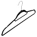 Velvet Hanger Black - 50-count Black Velvet Hangers for Shirts and Dresses with Bonus Accessory Bar and Bonus Pink Velvet Hanger- 18 Inch Hangers